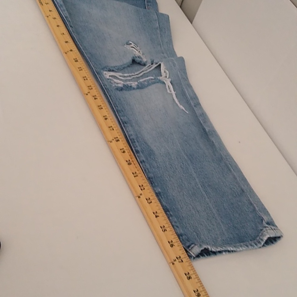 FRAME Women’s Le Original High rise Distressed Button fly Jeans sz 25 light wash - Picture 12 of 16
